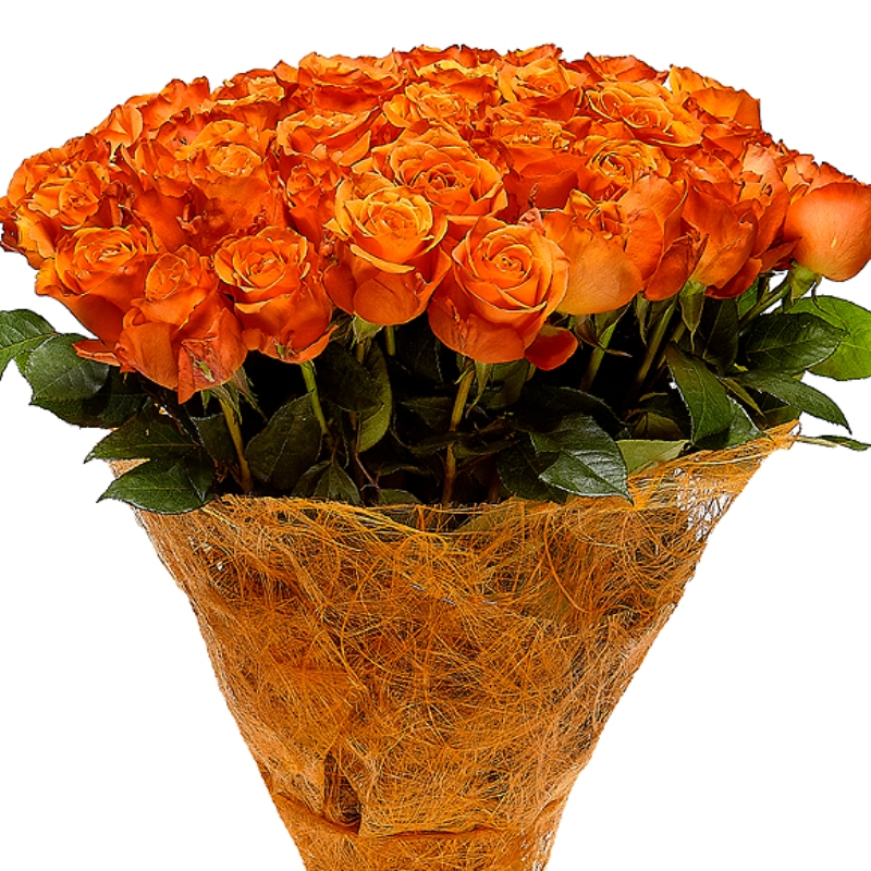 Букет из 45 оранжевых роз